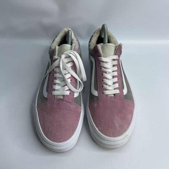 Vans Old Skool Pig‎ Suede Multicolor Sherpa Lined Skate Shoe Mens Size 8.5 / W10 - Picture 2 of 9